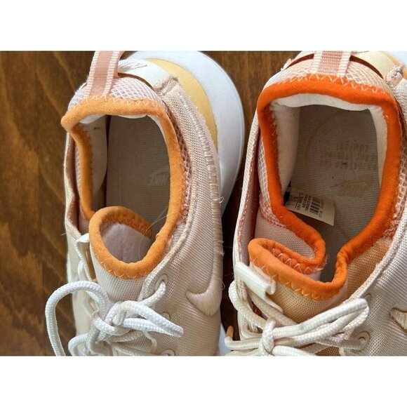 Nike Roshe Orange & White Lace Up Sneakers Comfort Shoes Womens Size 7 - Picture 4 of 8